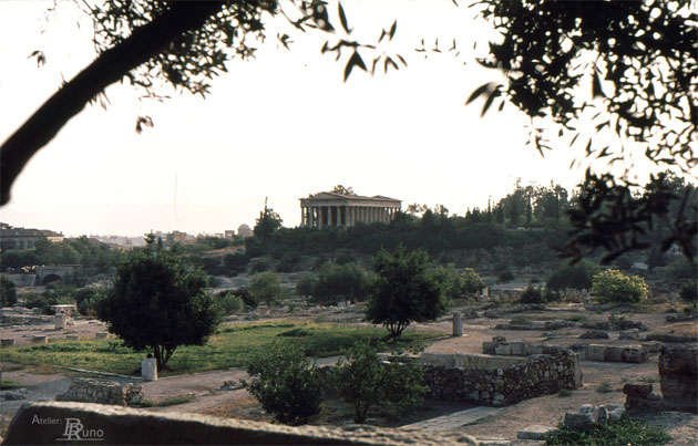 Bild: Ruinen in Athen (Fotografie, 1975)